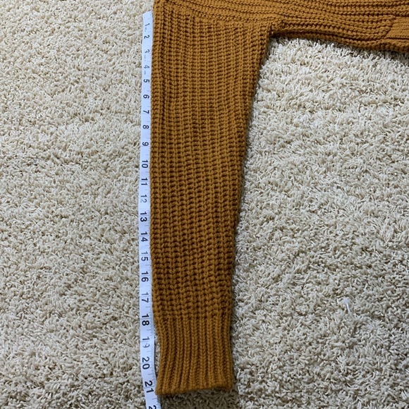 Madewell chunky knit sweater mock neck pumpkin spice button detail SZ S - Picture 6 of 11